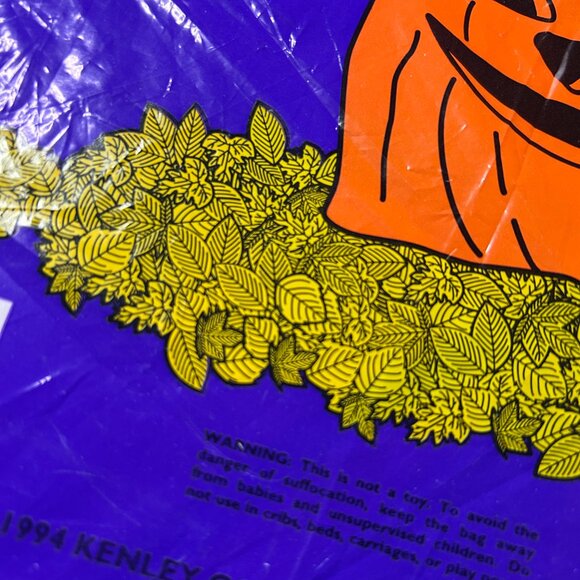 Vtg Halloween Pumpkids Pumpkin Decorative Lawn Leaf Bag Gigantic Jack O Lantern - Picture 5 of 8